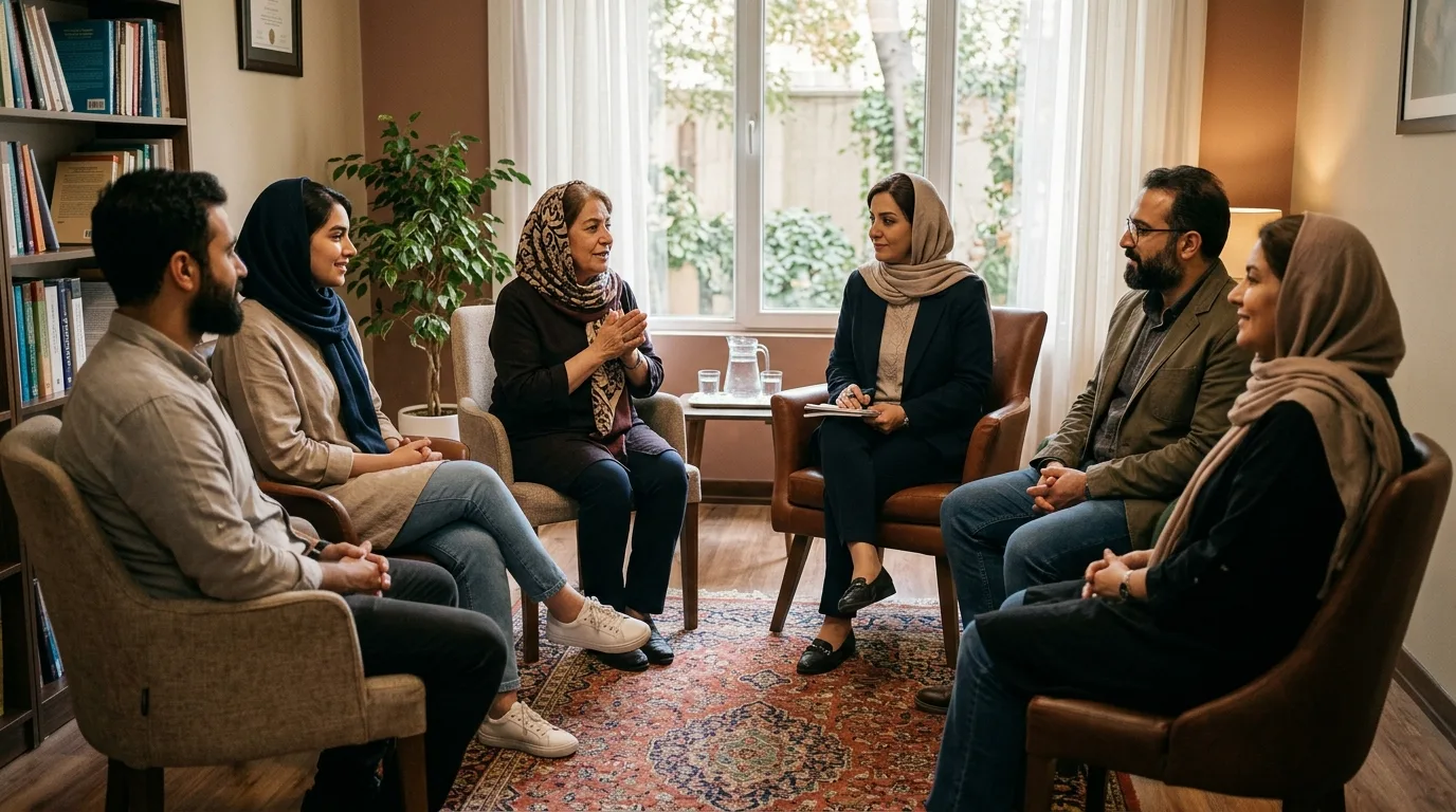 کلاس‌های حضوری گروه درمانی در پاسداران تهران